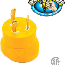 Camco PowerGrip Durable Electrical Adapter - Easy Grip for Simple and Safe Use, 30 AMP Male 15 AMP Female (55233), Yellow|Yellow