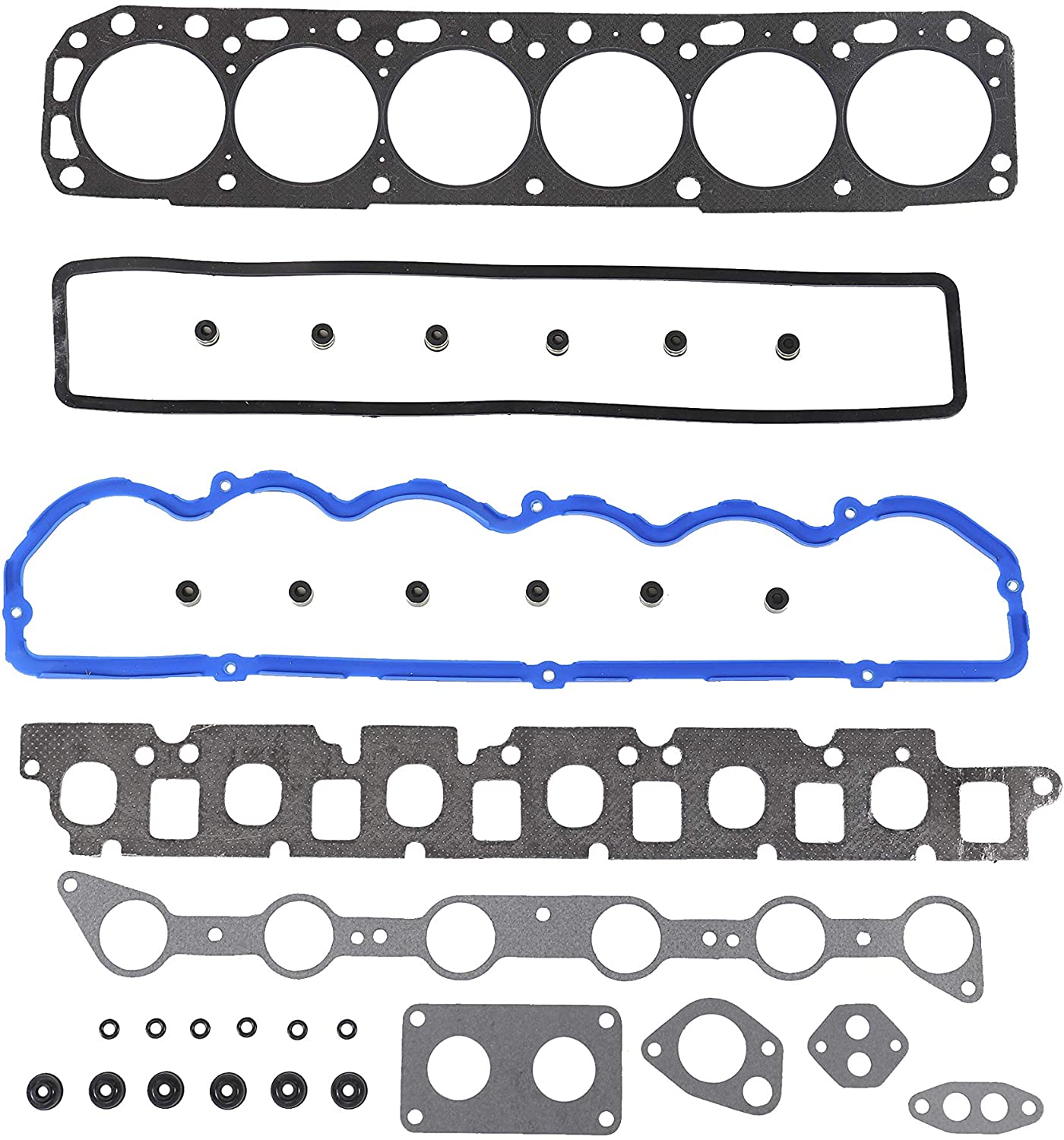 DNJ HGS4180 Graphite Head Gasket Set/For 1991-1992 / Ford/Bronco, F Series, E Series / 4.9L / L6 / OHV / 12v / Cu. 300