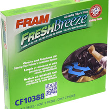 FRAM Fresh Breeze Cabin Air Filter Replacement for Car Passenger Compartment w/ Arm and Hammer Baking Soda, Easy Install, CF11182 for Select Acura and Honda Vehicles