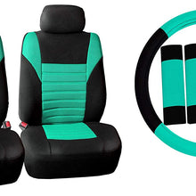 TLH 3D Air Mesh Fabric Front Set Seat Covers, Removable Headrests & Airbag Compatible, Yellow Color- Universal Fit for Cars, auto, Trucks, SUV