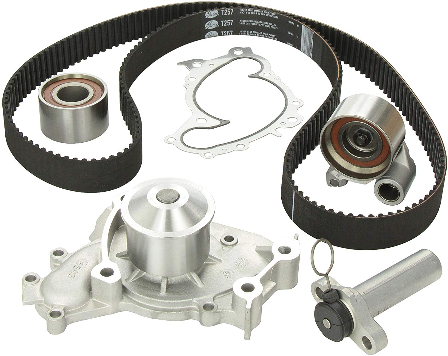 Gates TCKWP257 Engine Timing Belt Kit with Water Pump