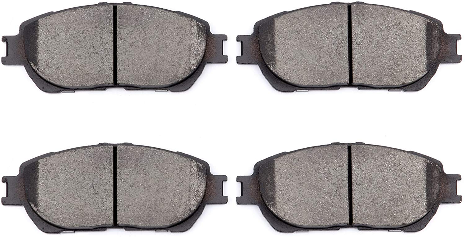 Scitoo Ceramic Discs Brake Pads, 4pcs Front Brake Pads Brakes Kits fit 02-03 Lexus ES300,04-06 Lexus ES330,05-07 Toyota Avalon,05-06 Toyota Camry,04-10 Toyota Sienna,04-08 Toyota Solara,Toyota Tacoma