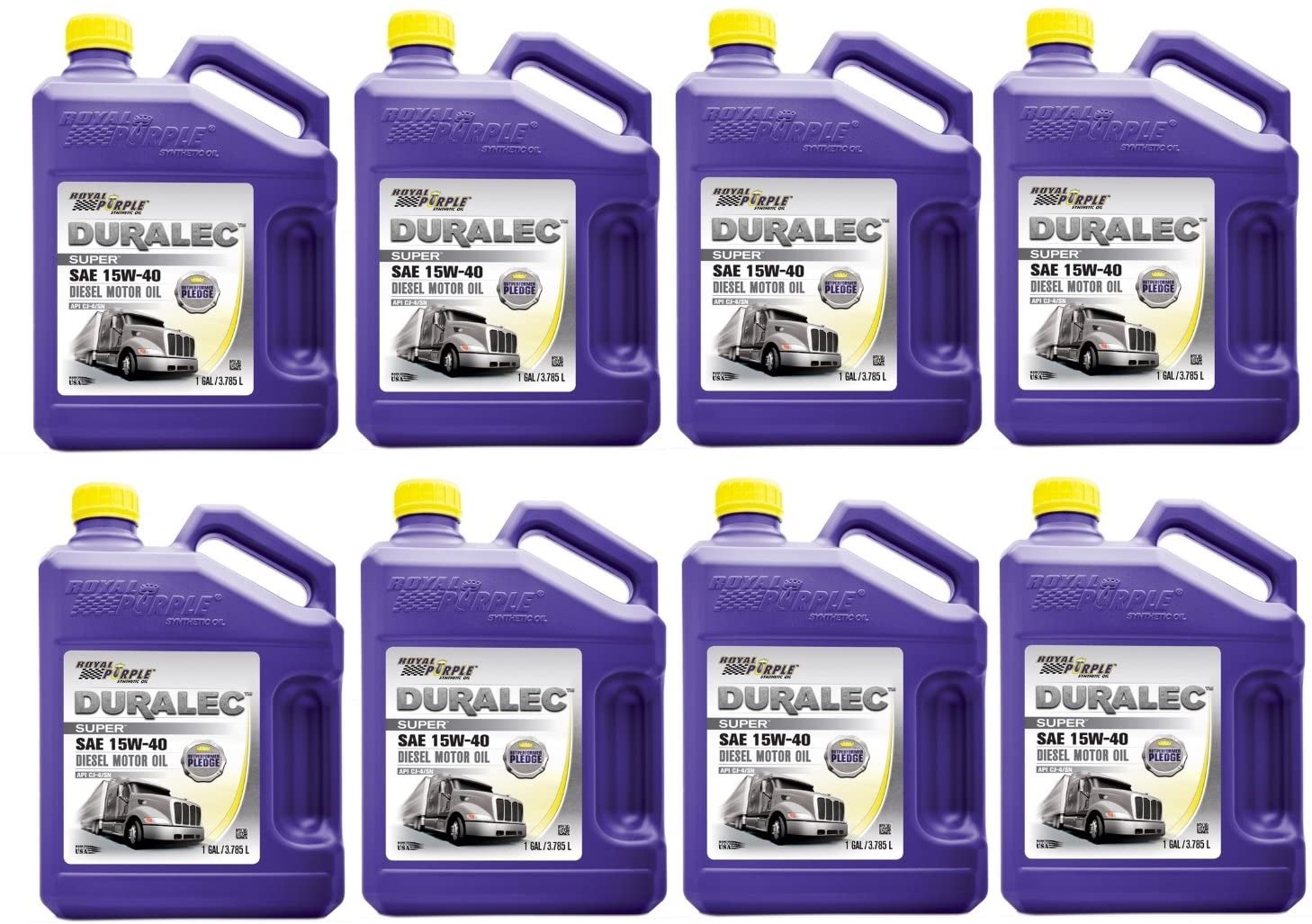 Royal Purple 83561 Set of 8 Maximum Performance 15W-40 Diesel Motor Oil 1-Gallon Bottles