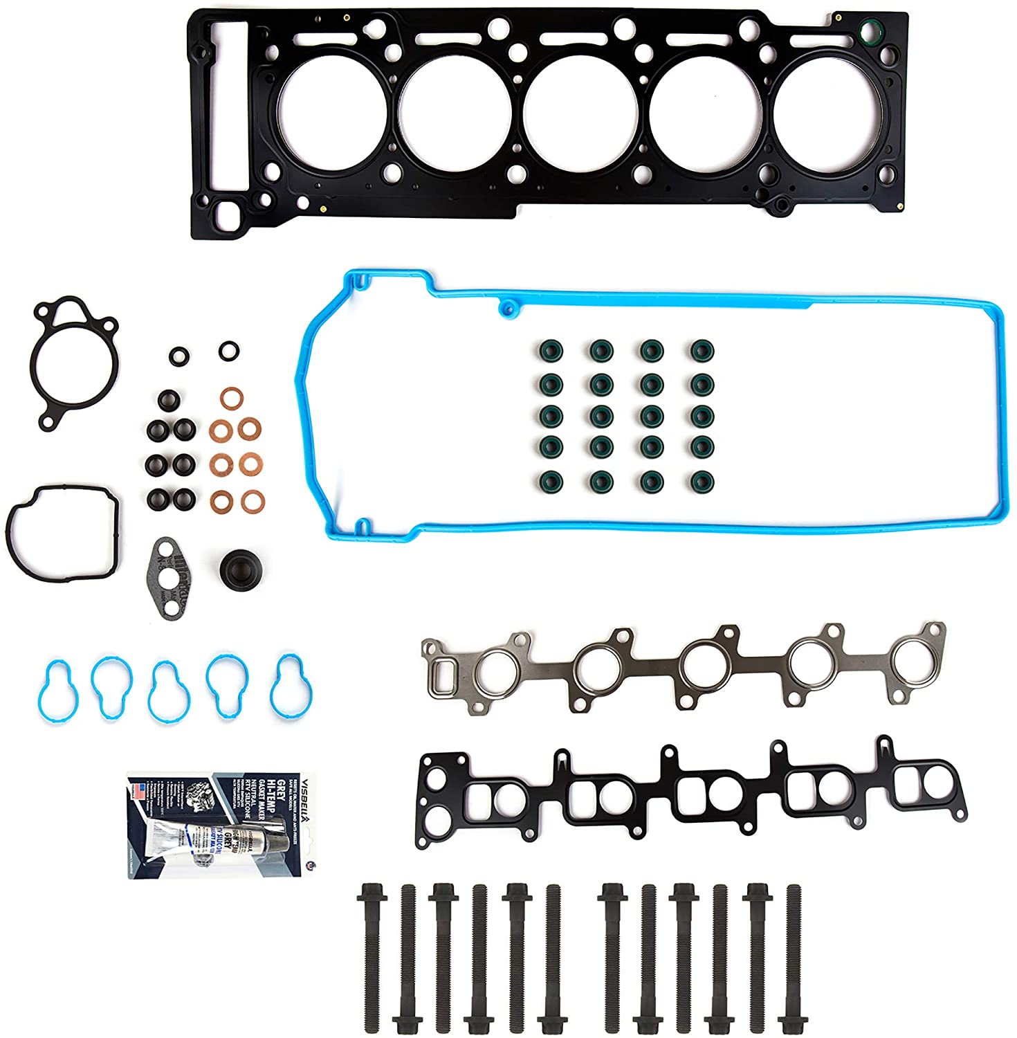 Evergreen HSHB8-30127 Head Gasket Bolts Set Fit 2002-2006 Dodge Freightliner Sprinter 2500 3500 2.7L
