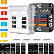 Nilight 6 Way Blade Fuse Block 6 Circuits with Negative Bus Fuse Box Holder with LED Indicator ATO/ATC Fuse Panel Waterproof Cover for 12V Automotive Cars Marine Boats,RVs,Trailers,2 Years Warranty