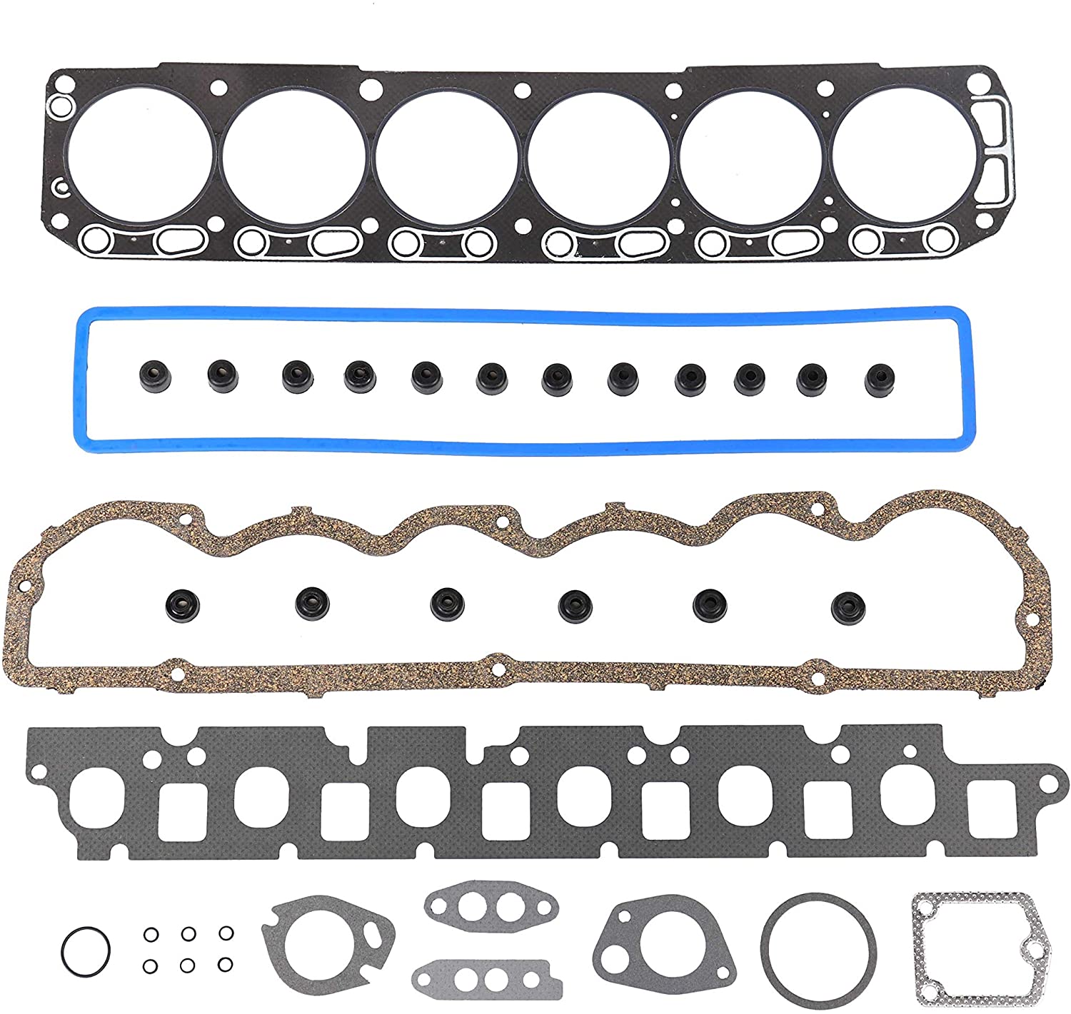 DNJ HGS4105 Graphite Head Gasket Set/For 1968-1986 / Ford/Bronco, Country Sedan, Custom, Custom 500, E-100, E-150, E-200, E-250, E-300, F-100, F-150, F-250, F-350, Galaxie 500