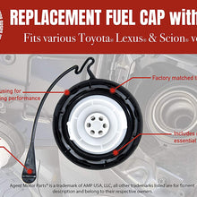 Gas Cap - Fuel Filler Tank Assembly - Replaces 77300-33070 - Fits Toyota 4Runner, Avalon, Camry, Corolla, Highlander, Matrix, Sequoia, Sienna, Tacoma, Tundra - Lexus ES300, ES330, GX470 and More