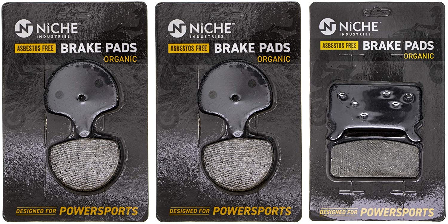NICHE Brake Pad Set For Harley-Davidson Tour Glide Road King 44063-83D 43957-86F Complete Organic