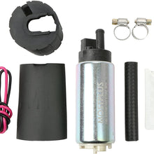 MOSTPLUS 255LPH High Performance Offset Inlet EFI Fuel Pump Kit Replace HFP-342