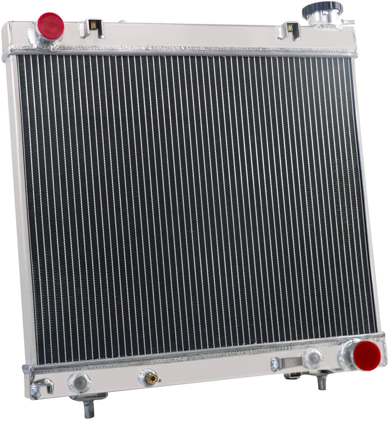 ALLOYWORKS 2 Row All Aluminum Radiator For Dodge Dakota 2005-2012/Mitsubishi Raider 2006-2009/Ram Dakota 2011 3.7L V6 4.7L V8 Gas/Flex