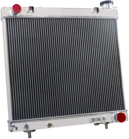 ALLOYWORKS 2 Row All Aluminum Radiator For Dodge Dakota 2005-2012/Mitsubishi Raider 2006-2009/Ram Dakota 2011 3.7L V6 4.7L V8 Gas/Flex