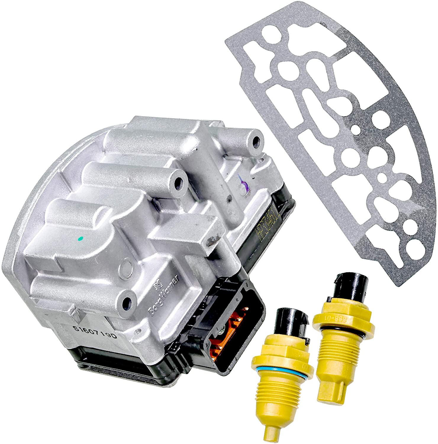 APDTY 709211-Kit Automatic Transmission Shift Control Solenoid Block Pack Includes Gasket & Input & Output Speed Sensor (Replaces Mopar 5015646AC, 5140429AA, 5015646AB, 4504570AB; Made In USA!)