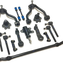 PartsW 16 Pc Suspension Kit for Chevrolet & GMC Truck, Center Link (FOR FREE) Adjusting Sleeves Tie Rod Ends Ball Joints (Bolt On Types) Idler & Pitman Arms Sway Bars Upper Control Arms