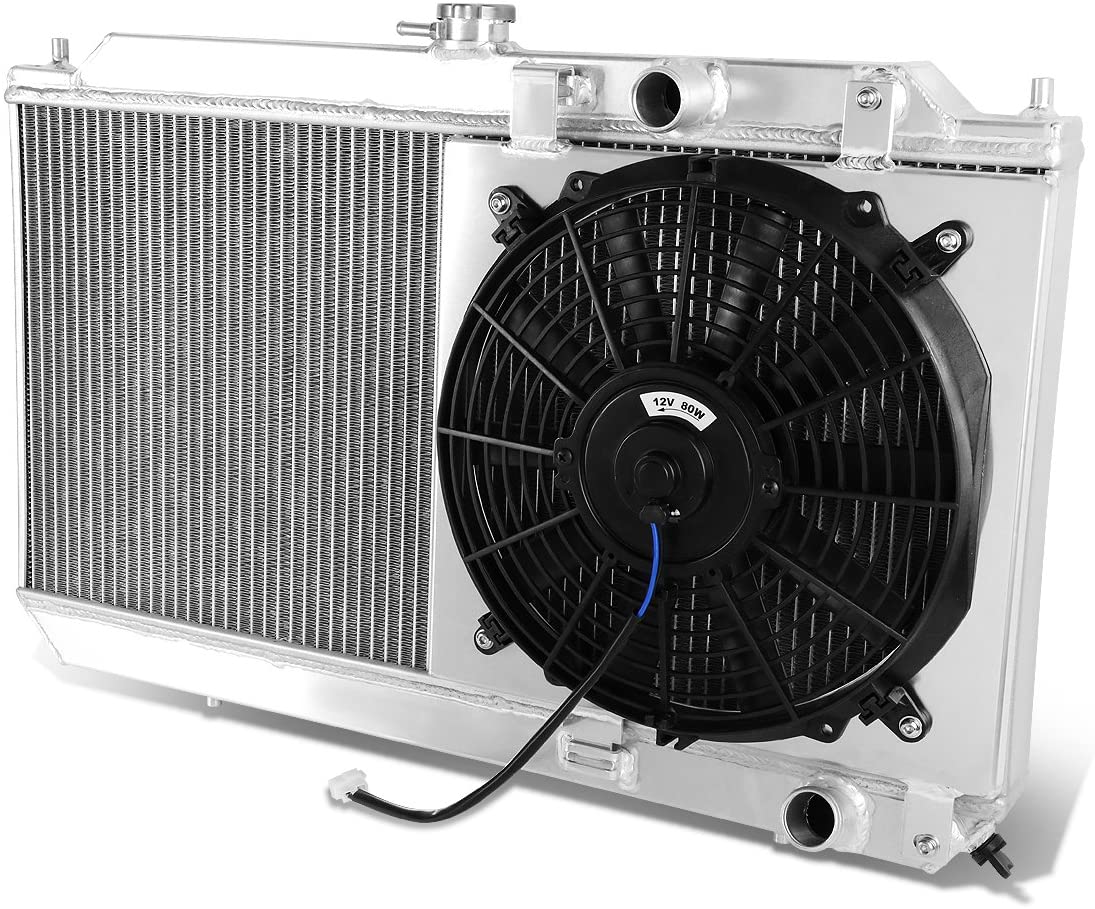 Replacement for Acura Integra High Performance 2-Row Aluminum Radiator w/ 12V Fan Shroud (One Fan)