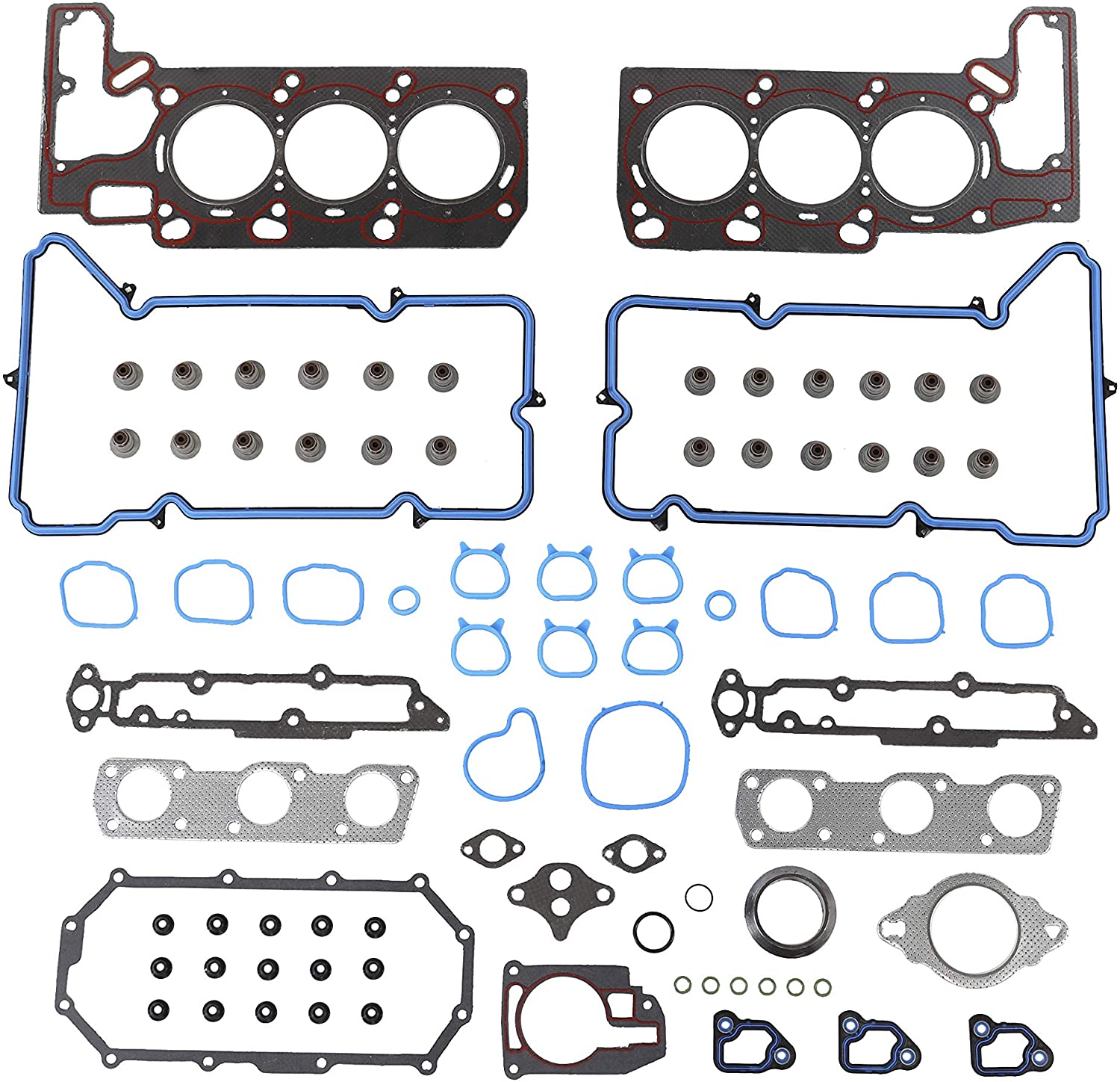 DNJ HGS3158 Graphite Head Gasket Set for 1999-2002 / Oldsmobile/Aurora, Intrigue / 3.5L / DOHC / V6 / 24V / 214cid