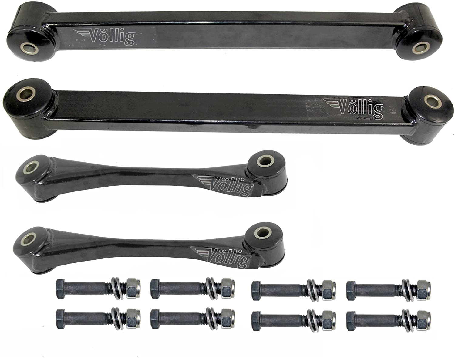 Upper and Lower Rear Trailing Control Arms (Left and Right) Kit With Hardware For Ford