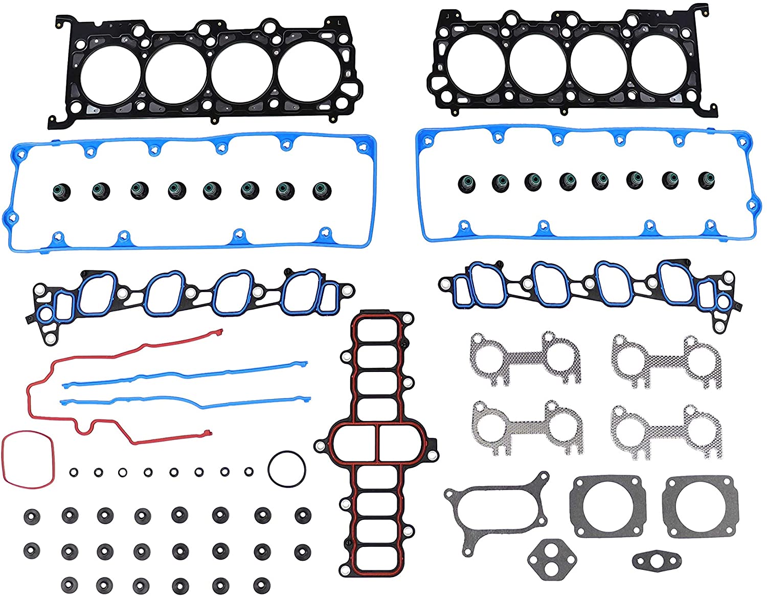 DNJ HGS4177 MLS Head Gasket Set/For 2002-2004 / Ford/E-150, E-150 Club Wagon, E-150 Econoline, E-150 Econoline Club Wagon, E-250, Expedition, F-150/4.6L / SOHC / V8 / 16V / 281cid