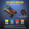 Nilight 12 Way Blade Fuse Block 12 Circuits with Negative Bus Fuse Box Holder with LED Indicator ATO/ATC Fuse Panel Waterproof Cover for 12V Automotive Cars Marine Boats,RVs,Trailers,2 Years Warranty