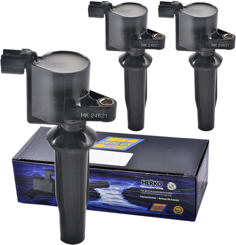 Set of 4 Herko B055 Ignition Coil For Ford Transit Focus Escape Mazda 3,6 03-13