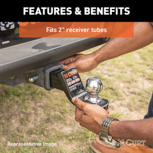 CURT 45534 Trailer Hitch Ball Mount with 2-Inch Trailer Ball & Hitch Lock, Fits 2-Inch Receiver, 7,500 lbs. GTW, 2-Inch Drop