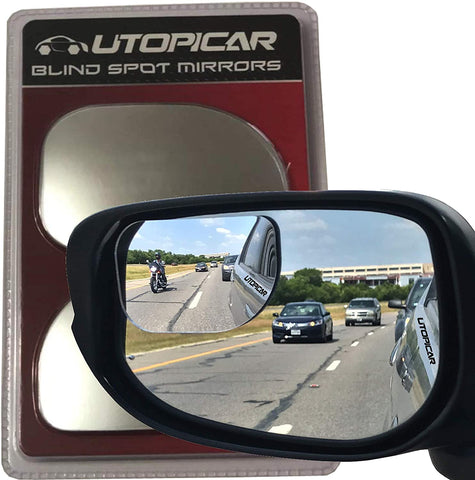 Blind Spot Mirrors. XLarge for SUV, Truck, and Pick-up Engineered by Utopicar for Blind Side. (2 Pack)