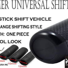 ICBEAMER Racing Style Red Aluminum w/Carbon Fiber Mini Short Throw Shifter Manual Stick Shift Knob 5 6 Speeds Pattern