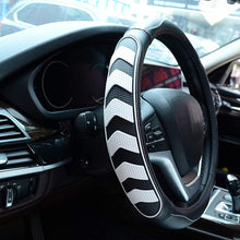 Car Steering Wheel Cover with Durable PU Leather, Universal 15 inch Fit for Car Truck SUV, Breathable Anti Slip Auto Steering Wheel Covers for Men and Women, White