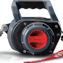 WARN 101570 Handheld Portable Drill Winch with 40 Foot Steel Wire Rope: 750 lb Pulling Capacity
