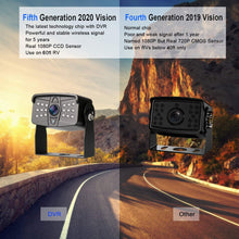 AMTIFO A4 HD 1080P Digital Wireless 4 Backup Cameras with 7'' Monitor Kit Split Screen for RVs/Trailers/5th Wheels/Motorhomes,Highway Monitoring System IP69K Waterproof Super Night Vision