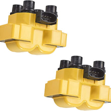 ENA Heavy Duty Ignition Coil Pack of 2 compatible with 89-03 Ford Escort Ranger Mazda 626 B2500 Mercury Cougar Mountaineer 1.9L 2.0L 2.3L 2.5L 4.6L 5.0L
