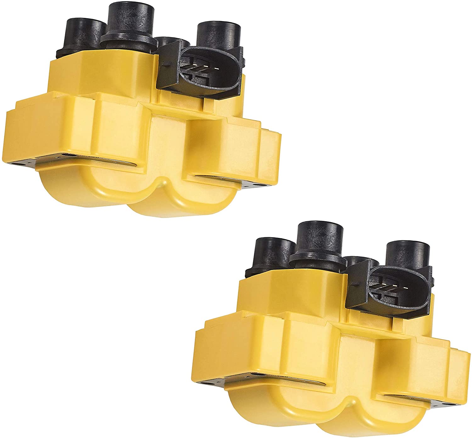 ENA Heavy Duty Ignition Coil Pack of 2 compatible with 89-03 Ford Escort Ranger Mazda 626 B2500 Mercury Cougar Mountaineer 1.9L 2.0L 2.3L 2.5L 4.6L 5.0L (2)