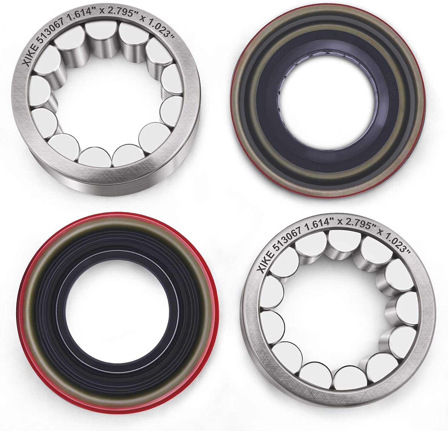 XiKe 1 Set Axle Bearing & Seal Kit, Include SET10 and 43252-7S200 Compatible Dana 44 Rear, Non-Rubicon JK, AMC 20 and M226 Rear '04-'07 and More.