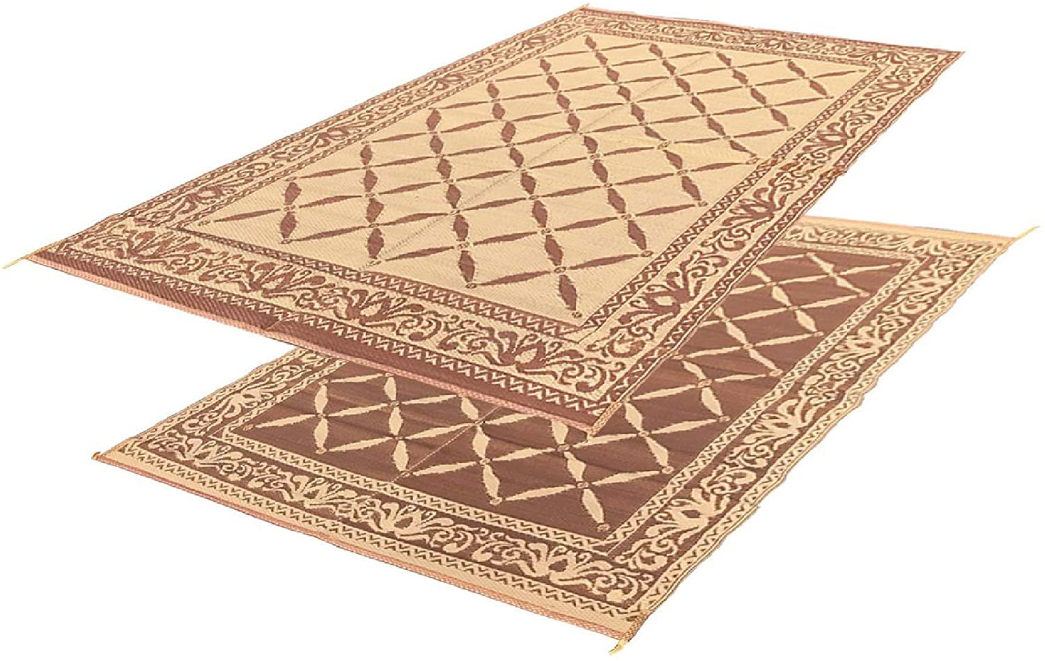 EasyGoProducts EGP-RVM-009 Camping 9’x 12’ Outdoor Patio Reversible RV Mat – Carrying Strap, 9 X 12