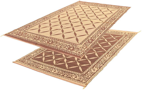 EasyGoProducts EGP-RVM-009 Camping 9’x 12’ Outdoor Patio Reversible RV Mat – Carrying Strap, 9 X 12
