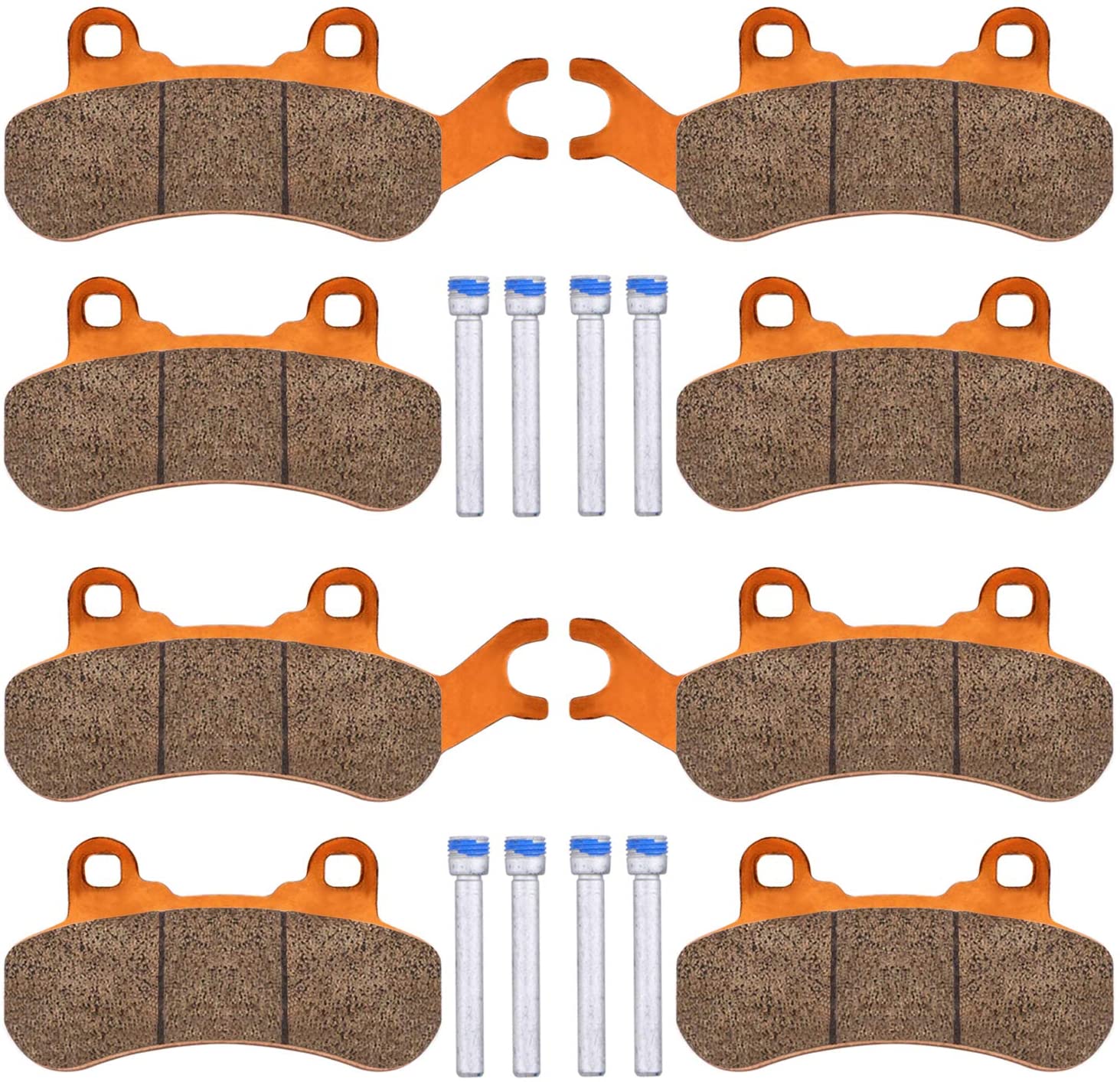 Brake Pads for Can-Am Maverick,Fits 2017 2018 2019 Can-Am Maverick X3 4x4 / X3 4x4 XRS / X3 Max 4x4/ X3 Max 4x4 XRS,2018 2019 Can-Am Maverick X3 4x4 DPS/X3 Max 4x4 DPS, 4set Front & Rear Brakes Pads