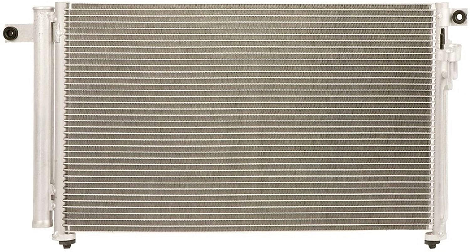 VioletLisa All Aluminum Air Condition Condenser 1 Row Compatible with 2006-2011 Rio 1.6L 2006-2011 Rio5 1.6L L4 Without Oil Cooler