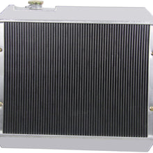 Primecooling 62MM 4 Row Core Aluminum Radiator +16" Fan w/Shroud for Chevy C10 C20 C30 K10 K20 C/K Series Trucks 1961-1966