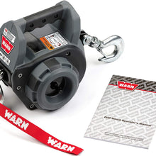 WARN 101570 Handheld Portable Drill Winch with 40 Foot Steel Wire Rope: 750 lb Pulling Capacity