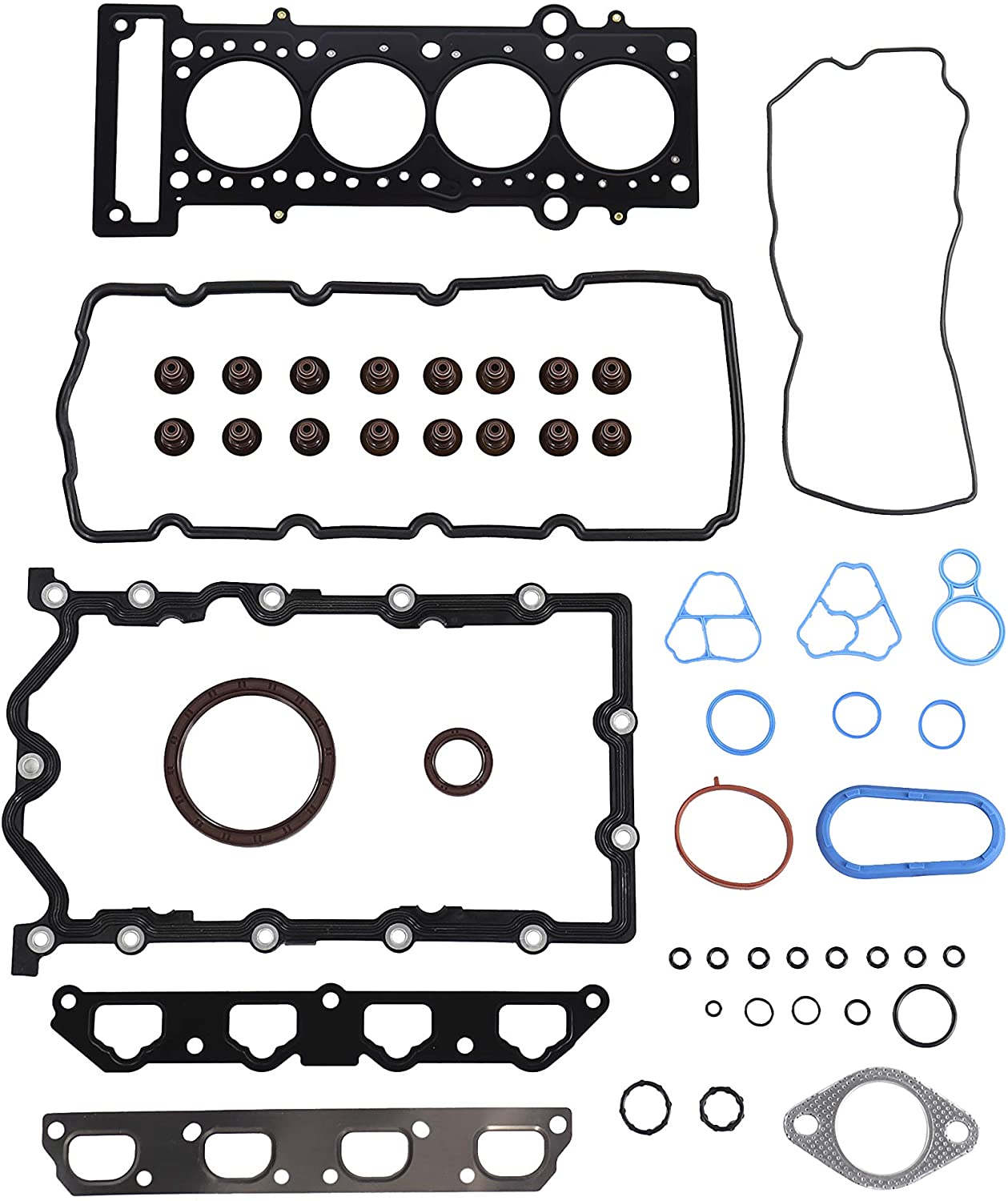 DNJ FGS8026 Full Gasket Sealing Set for 2002-2008 / Mini / 1.6L / L4 / 16V / SOHC / W11B16A / Supercharged