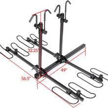 Universal 4 Bicycle Platform Bike Rider Carrier Mount Rack Fit 2" Hitch Receiver for Sport Truck SUV - 200 Lbs. Capacity, Easy Foldable, Sturdy & Rust Proof
