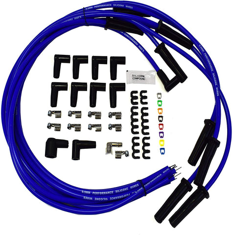 A-Team Performance Silicone High Performance Spark Plug Wire Set Universal Fit V8 V6 Plus Coil Wire Compatible with Buick Cadillac Chevy GMC Ford Mopar Oldsmobile Pontiac 9.5mm (Red)