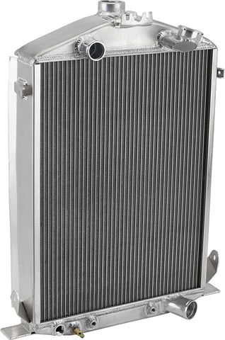Aluminum Radiator, Chevrolet Engine, Stock Height, Fits 1932 Ford