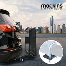 Mockins Hitch Mount Cargo Carrier Anti Rattle Hitch Tightener | The Hitch Stabilizer for 2" & 1.25" Hitches is Constructed from Heavy Duty Steel with Rust Free Coating
