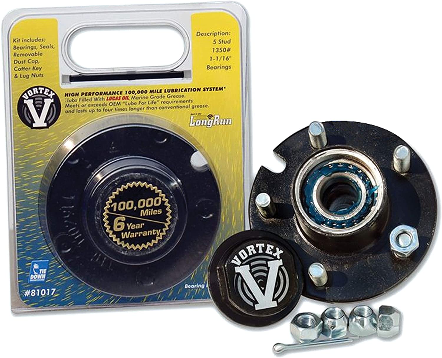 Tie Down Engineering 81013 Vortex Hub Assy 1750# 5 Stud