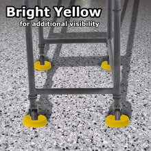 VaygWay Trailer Tongue Jack Wheel Dock – Heavy Duty Yellow Wheel Stopper – Dock Chock Yellow High Visibility – Yellow Travel Trailer Jack Caster