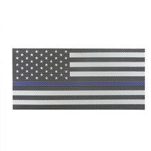 Hooke Road JK Front Grill Mesh Insert Grille Screen Bug Deflector for Jeep JK Wrangler & Unlimited 2007-2018 (Thin Blue Line US Flag)