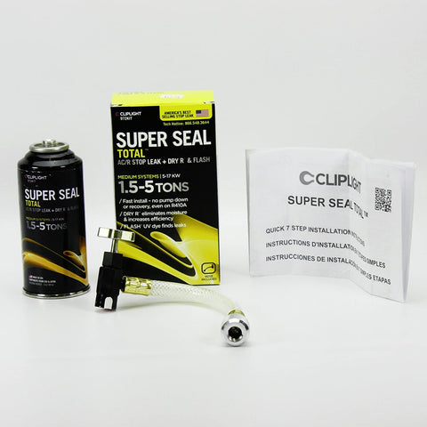Cliplight Super Seal Total 972KIT - Permanently Seals & Prevents Leaks in A/C & Refrigeration Systems - 1.5-5 TONS