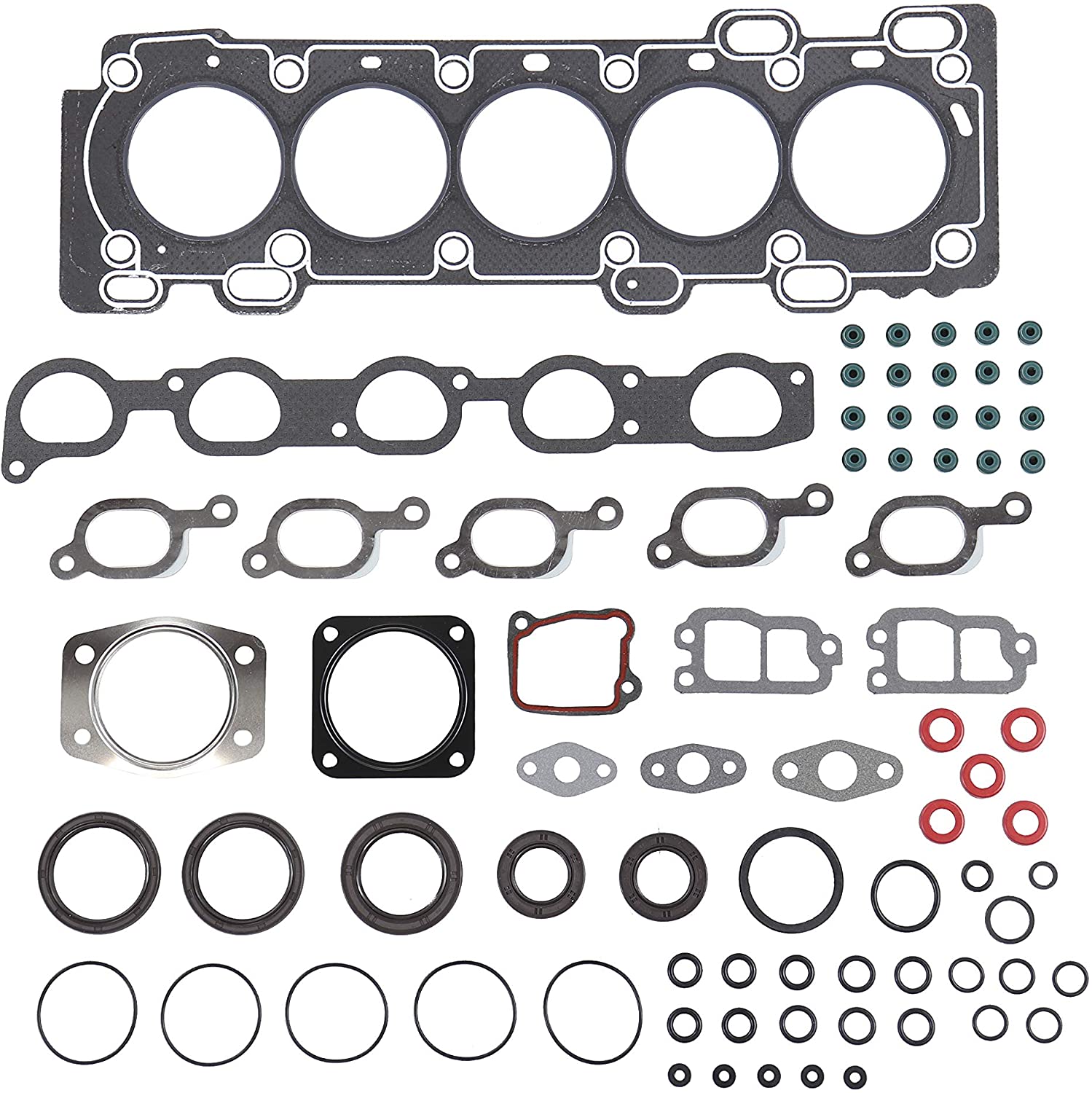 DNJ HGS4263 Head Gasket Set For 00-09 Volvo / S60, C70, V70, S70 2.3L-2.4L L5 DOHC Turbocharged B5244T5,B5244T7,B5234T9,B5234T3,B5244T3,B5244T
