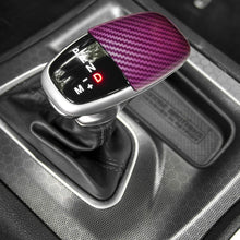 ToolEpic for Dodge Challenger Charger Durango Accessories 2015-2020 - Gear Shift Knob Trim Cover- ABS Plastic with Carbon Fiber Paint Surface, Perfect for Decoration - White Clearcoat