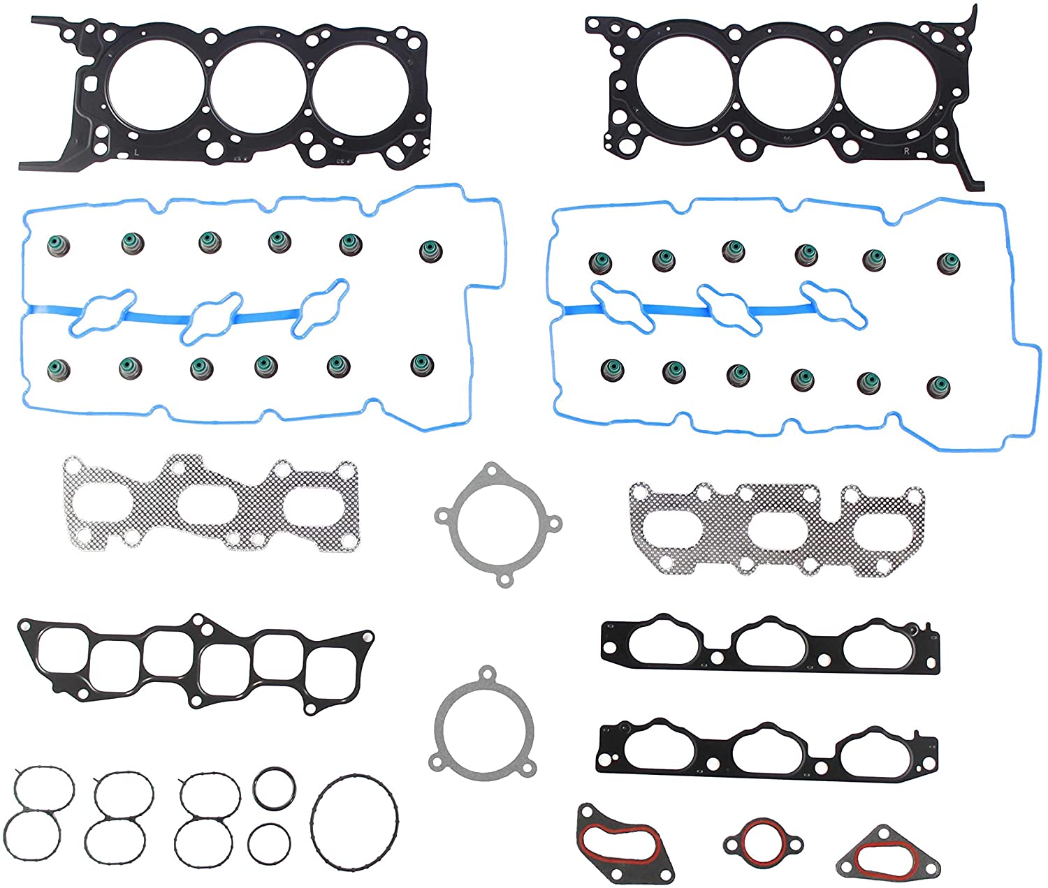 DNJ HGS184 MLS Head Gasket Set/For 2007-2012/ Hyundai, Kia/Amanti, Azera, Entourage, Sedona, Sorento, Veracruz/ 3.8L/ DOHC/ V6/ 24V/ 3778cc